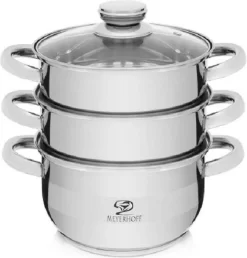 Poêle à Vapeur Meyerhoff Pour Toutes Les Sources De Chaleur 4 Pièces Ø20 Cm 2,5L En Acier Inoxydable