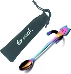 6 Cuillères à Café Hanging Cat - Café Et Thé - Cuillère à Motif De Chat - Cuillère à Café - Acier Inoxydable - Multi -Fournitures De Cuisine Boutique 1149x1200