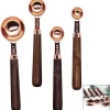 Iwobi Cuillère à Mesurer En Cuivre, Acier Inoxydable, Ensemble De Cuillères à Mesurer, Cuillère à Café, Cuillère à Mesurer, Cuillère à Mesurer Avec Des Marques De Mesure Précises, Or Rouge
