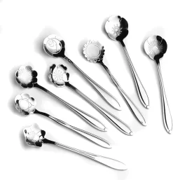 Cuillère à Café/cuillères à Café Cuillères à Expresso, Cuillères à Dessert Cuillères à Café, Petites Mini Cuillères Pour Les Fêtes, Va Au Lave-vaisselle - 8Pcs