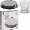 Sous- Sous-verres Pour Verres - Set De Sous- Sous-verres Ronds En Acier Inoxydable - 6 Pièces Avec Support - Sous- Sous-verres - Sous- Sous-verres - Verres - Tasses - Tasses -
