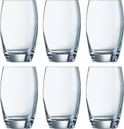 Arcoroc 18x Morceaux De Verres à Eau / Verres à Jus 350 Ml - Salto - Fournitures Pour Bar / Café - Verres à Boire - Verre à Water/ Soda / Jus
