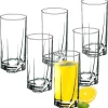 KADAX Verres à Boire En Verre De Haute Qualité Lot De 6 Verres à Eau Verres Ondulés à Parois épaisses Pour Eau, Boissons, Jus , Verres à Cocktail Verres à Boissons (Tall, 380ml)