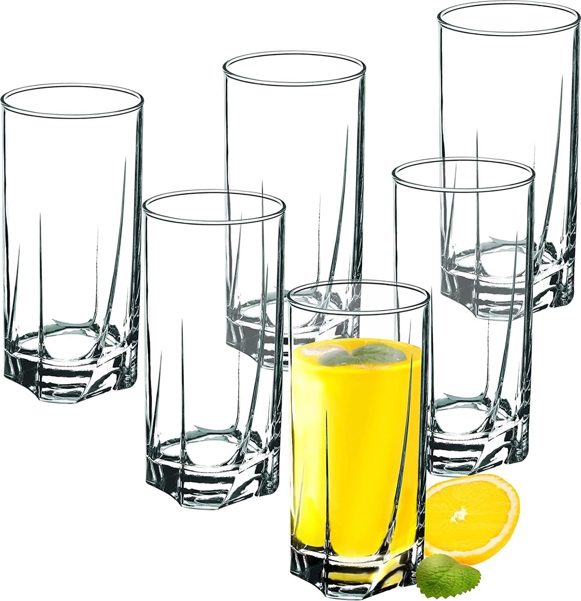KADAX Verres à Boire En Verre De Haute Qualité Lot De 6 Verres à Eau Verres Ondulés à Parois épaisses Pour Eau, Boissons, Jus , Verres à Cocktail Verres à Boissons (Tall, 380ml) 1 KADAX Verres à Boire En Verre De Haute Qualité Lot De 6 Verres à Eau Verres Ondulés à Parois épaisses Pour Eau, Boissons, Jus , Verres à Cocktail Verres à Boissons (Tall, 380ml)