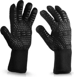 Gants De Barbecue (1 Paire / 2 Pièces) - BBQ - Gants De Four - Gants De Gants De Four - Résistant à La Chaleur Jusqu'à 500 Degrés Celsius - Antidérapant - Accessoires De BBQ - Feu - Cuisson - Four