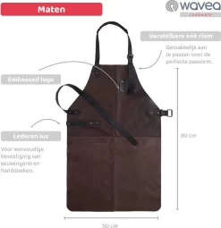 Tablier De BBQ En Cuir Wavea Cookware - Marron - 80 X 50 Cm - Tablier De Barbecue Avec Ceintures En Cuir - Incl. Logo BBQ Masters Sur La Poitrine 17 Tablier De BBQ En Cuir Wavea Cookware - Marron - 80 X 50 Cm - Tablier De Barbecue Avec Ceintures En Cuir - Incl. Logo BBQ Masters Sur La Poitrine -Fournitures De Cuisine Boutique 1163x1200 7