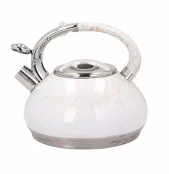 Edënbërg White Line - Bouilloire Sifflante De Luxe En Acier Inoxydable - 3,0 Litres - Blanc -Fournitures De Cuisine Boutique 1167x1200 2