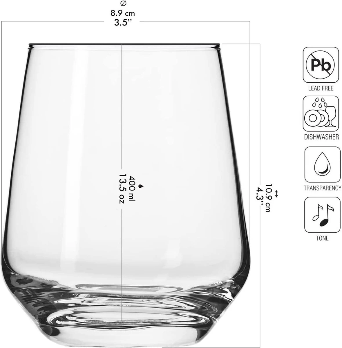 Verres à Boire KROSNO Water Juice Tumbler | Série De 12 | 400 Ml | Collection Splendeur | Perfect Pour La Maison, Les Restaurants Et Les Fêtes | Lave-vaisselle 4 Verres à Boire KROSNO Water Juice Tumbler | Série De 12 | 400 Ml | Collection Splendeur | Perfect Pour La Maison, Les Restaurants Et Les Fêtes | Lave-vaisselle – Image 4
