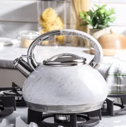 Edënbërg White Line - Bouilloire Sifflante De Luxe En Acier Inoxydable - 3,0 Litres - Blanc -Fournitures De Cuisine Boutique 1185x1200 8