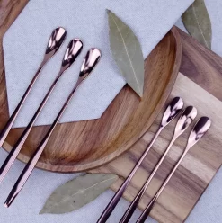 House Of Husk ™ - Set De Cuillères à Café Longues - 17CM - Or Rose - Cuillère à Long Drink En Or Rose - Cuillère à Sorbet - Cuillère à Latte Macchiato - Cuillère à Café - Acier Inoxydable - 6 Pièces -Fournitures De Cuisine Boutique 1195x1200 4