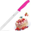 Couteau à Gâteau Fixwell®, Rose, Couteau à Pâtisserie Tranchant Avec Coupe à La Scie Pour Tartes, Gâteaux, Etc.