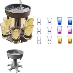 Fontaine à Shot Grijs Comprenant 6 Verres à Shot Transparent + Bouchons De Fuite - Shot Maker - Distributeur De Shot - Verseur - Shots - Verres à Shot - Distributeur - Boisson - Fête - Idée Cadeau Originale - Fontaine à Shot 8 Fontaine à Shot Grijs Comprenant 6 Verres à Shot Transparent + Bouchons De Fuite - Shot Maker - Distributeur De Shot - Verseur - Shots - Verres à Shot - Distributeur - Boisson - Fête - Idée Cadeau Originale - Fontaine à Shot -Fournitures De Cuisine Boutique 1196x1200 20