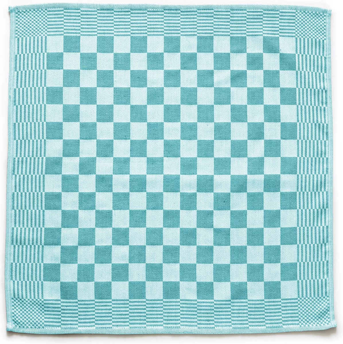Set Essuies De Vaisselle Et Torchons Turquoise - Set De 12 - Carreaux - Essuies De Vaisselle Block - 100% Coton - 6 Torchons Restauration - 65x65cm - 6 Torchons - 50x50cm 3 Set Essuies De Vaisselle Et Torchons Turquoise - Set De 12 - Carreaux - Essuies De Vaisselle Block - 100% Coton - 6 Torchons Restauration - 65x65cm - 6 Torchons - 50x50cm – Image 3