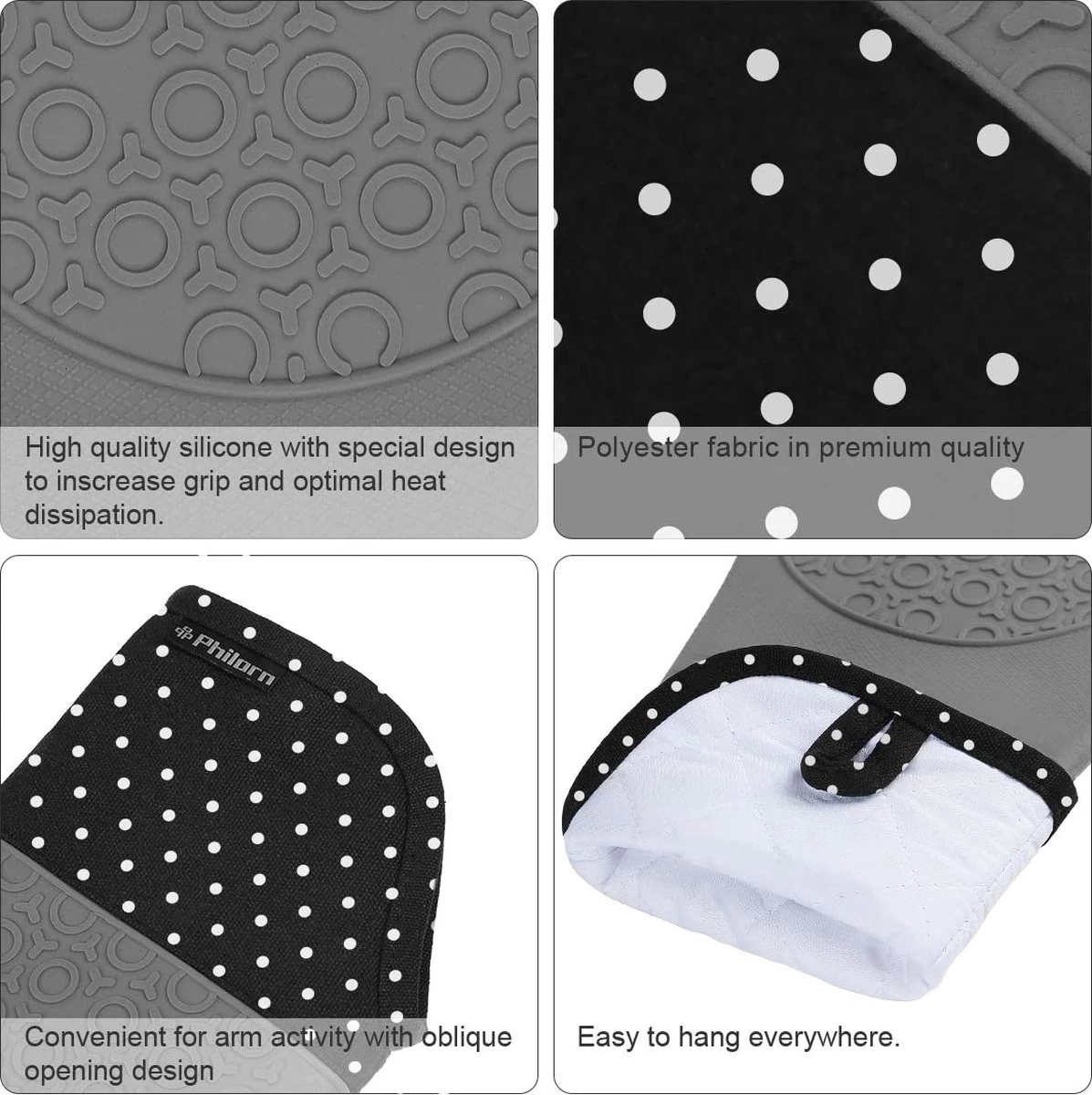 Ensemble De Gants De Cuisine De Luxe – Textile De Cuisine Aid – Accessoires De Four – Gloves De Four 7 Ensemble De Gants De Cuisine De Luxe – Textile De Cuisine Aid – Accessoires De Four – Gloves De Four – Image 7