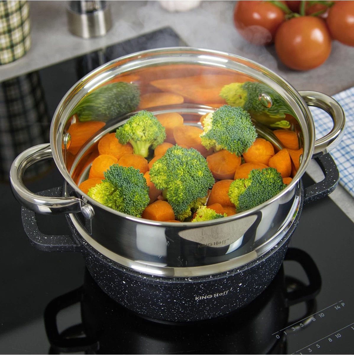 Casseroles Casseroles à Vapeur Set 3 Pièces I Marmite Insert Vapeur Couvercle Ø 18 Cm - 2,5L Inox I Cuiseur Vapeur Riz Cuiseur Vapeur Légumes Cuiseur Vapeur Poisson Et Viande I Sain Savoureux Économique 2 Casseroles Casseroles à Vapeur Set 3 Pièces I Marmite Insert Vapeur Couvercle Ø 18 Cm - 2,5L Inox I Cuiseur Vapeur Riz Cuiseur Vapeur Légumes Cuiseur Vapeur Poisson Et Viande I Sain Savoureux Économique – Image 2