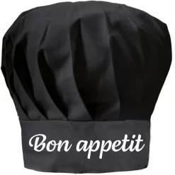 Bon Appétit Cadeau Chapeau De Chef Noir Dames Et Messieurs - Cadeau Fête Des Pères, Fête Des Mères, Anniversaire