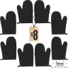 Tavas Gants De Gants De Four Résistants à La Chaleur 8 Pièces Zwart Gant De Four En Katoen, Thermolite Jusqu'à 200°C