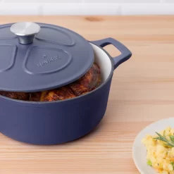 Cocotte En Fonte Navaris Avec Couvercle - Faitout - Poêle émaillée - Convient Pour La Cuisson à Induction, Gaz Et Vitrocéramique - Bleu Mat -Fournitures De Cuisine Boutique 1199x1200 10