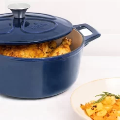 Cocotte En Fonte Navaris Avec Couvercle - Navaris émaillée - Convient à La Cuisson Induction, Gaz Et Céramique - Bleu Foncé -Fournitures De Cuisine Boutique 1199x1200 12