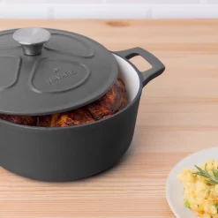 Cocotte En Fonte Navaris Avec Couvercle - Faitout - Poêle émaillée - Convient Pour La Cuisson à Induction, Gaz Et Vitrocéramique - Noir Mat -Fournitures De Cuisine Boutique 1199x1200 15