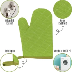 Set De Gants De Four Résistantes à La Chaleur Tavas | 2 Gants De Four Et 2 Maniques | Katoen, Thermolite | Jusqu'à 200°C | Vert 8 Set De Gants De Four Résistantes à La Chaleur Tavas | 2 Gants De Four Et 2 Maniques | Katoen, Thermolite | Jusqu'à 200°C | Vert -Fournitures De Cuisine Boutique 1199x1200 31