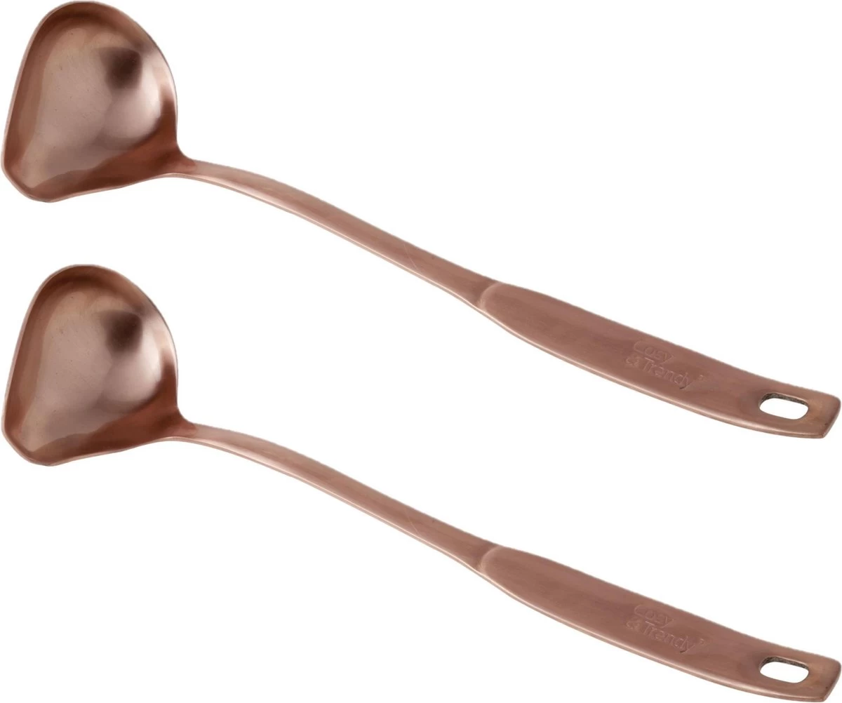2x Pièces Cuillère à Sauce / Cuillère De Service En Acier Inoxydable Couleur Cuivre 26 Cm - Cuillère à Sauce Avec Bec Verseur - Cuillère à Sauce Avec Crochet 1 2x Pièces Cuillère à Sauce / Cuillère De Service En Acier Inoxydable Couleur Cuivre 26 Cm - Cuillère à Sauce Avec Bec Verseur - Cuillère à Sauce Avec Crochet