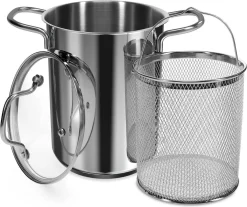 Poêle à Asperges En Acier Inoxydable Navaris Avec Couvercle - Cuiseur à Asperges En Acier Inoxydable Avec Panier Et Couvercle Amovibles - Sans BPA - Capacité 3,9 Litres - Passe Au Lave-vaisselle -Fournitures De Cuisine Boutique 1200x1007 1