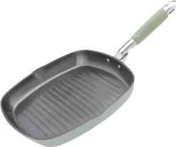 Primecook - Poêle à Griller - 28 X 28 Cm - Sans PFAS - Induction - Revêtement Antiadhésif Ecoshield Sûr Et Résistant à L'usure