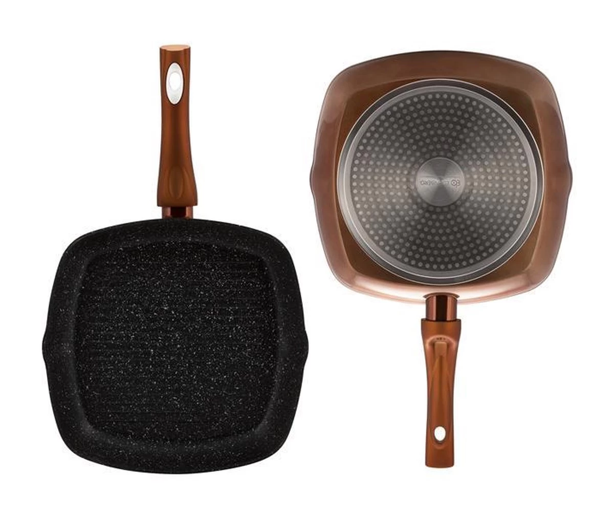 Edënbërg Copper Line - Casseroles De Luxe - Set - 2 X Poêle à Frire Haute + Poêle à Griller - Revêtement Antiadhésif 3 Couches 11 Edënbërg Copper Line - Casseroles De Luxe - Set - 2 X Poêle à Frire Haute + Poêle à Griller - Revêtement Antiadhésif 3 Couches – Image 11