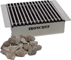 IRONCHEF Lavastone Grill - Convient Pour Cuisinière à Gaz - Barbecue - BBQ - Plaque De Gril - Plaque De Gril - Plancha - Poêle à Griller -Fournitures De Cuisine Boutique 1200x1013