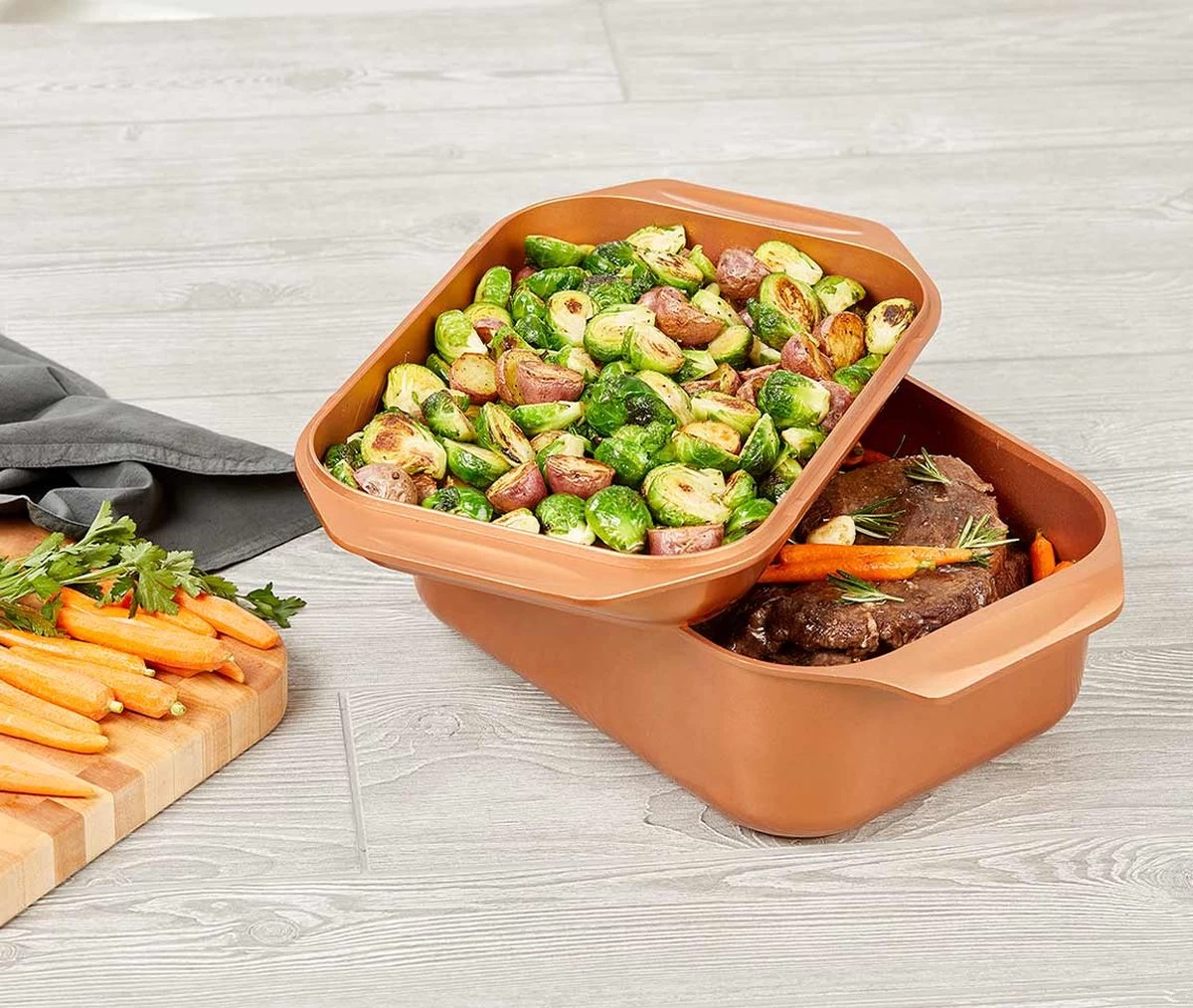 Livington Copperline WonderCooker - Ensemble De Cuisine 14 En 1 - Casserole, Poêle à Griller, Mijoteuse Et Plus - Ensemble De Cuisine Pour Tous Les Types De Cuisinières, Y Compris L'induction 3 Livington Copperline WonderCooker - Ensemble De Cuisine 14 En 1 - Casserole, Poêle à Griller, Mijoteuse Et Plus - Ensemble De Cuisine Pour Tous Les Types De Cuisinières, Y Compris L'induction – Image 3