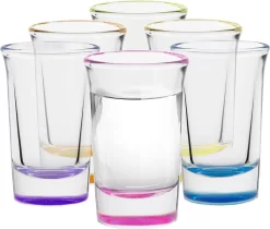 Verres à Verres En Verres Vodka Set De Shot à Tequila Shot à Alcohol Transparents Avec Fond Coloré | Va Au Lave-vaisselle | Collection Lexi Rainbow Blast | 30 Ml | Série De 12 -Fournitures De Cuisine Boutique 1200x1022 3