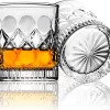 Design De Verres à Whisky Sculptés à L'ancienne Pour Verre à Whisky, Bourbon, Scotch, Cocktail Ou Liqueur - Sans Plomb