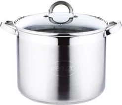 Marmite à Soupe En Acier Inoxydable De Luxe Oneiro - 9,5 Litres - ø26 X H 19 Cm - Cuisine - Salle à Manger - Cuisine - Poêle - Induction - Gaz - Casseroles - Poêles
