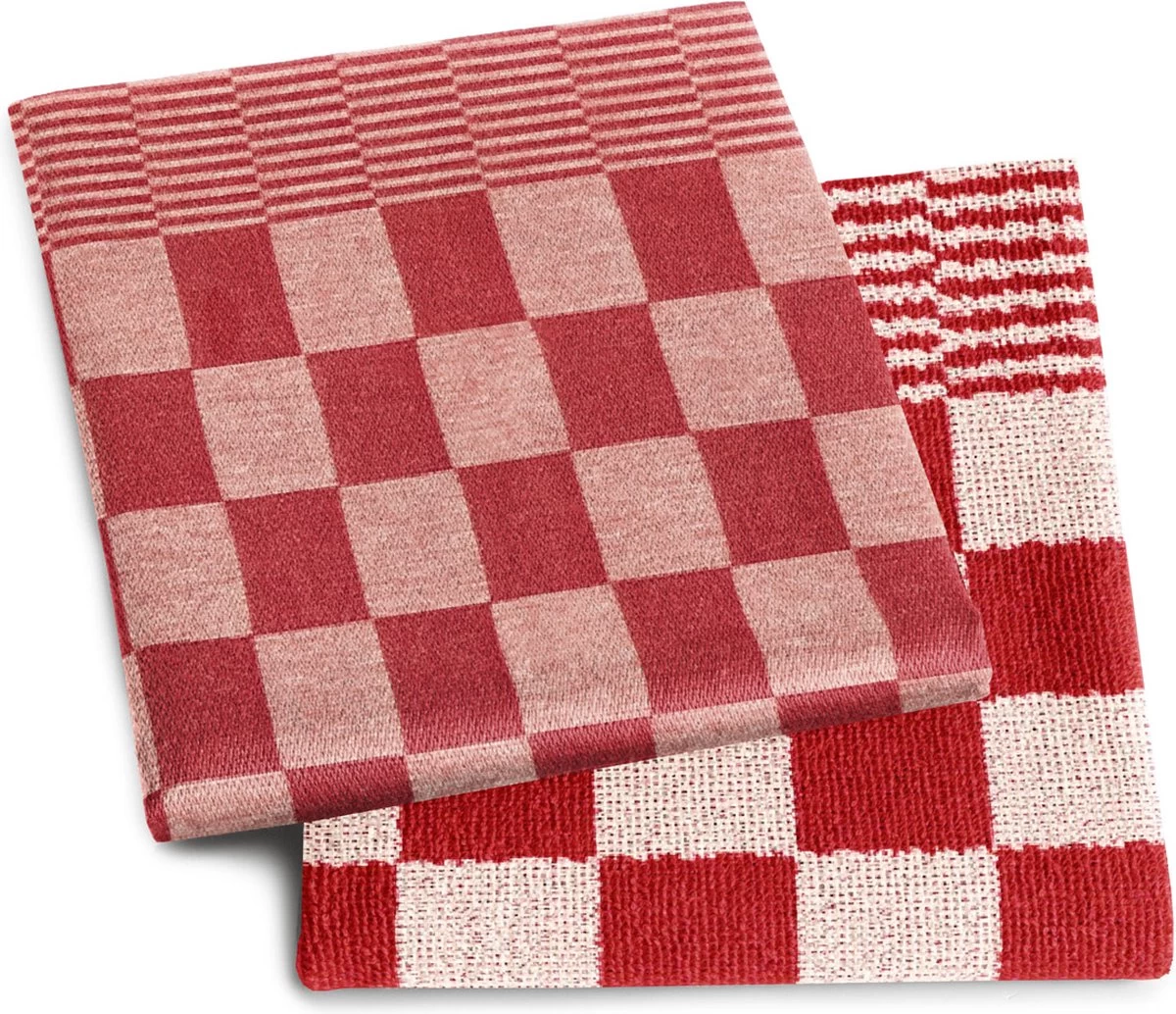 DDDDD De Cuisine Rouge - 2x Torchon 55x50 Cm + 2x Torchon 65x65 Cm - Barbecue 5 DDDDD De Cuisine Rouge - 2x Torchon 55x50 Cm + 2x Torchon 65x65 Cm - Barbecue – Image 5