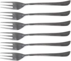 6x Fourchettes à Gâteaux / Pâtisseries Inox 15 Cm - Fourchettes à Gâteaux - Fourchettes à Pâtisserie - Fourchettes / Fourchettes Pour Gâteaux, Tartes Et Pâtisseries