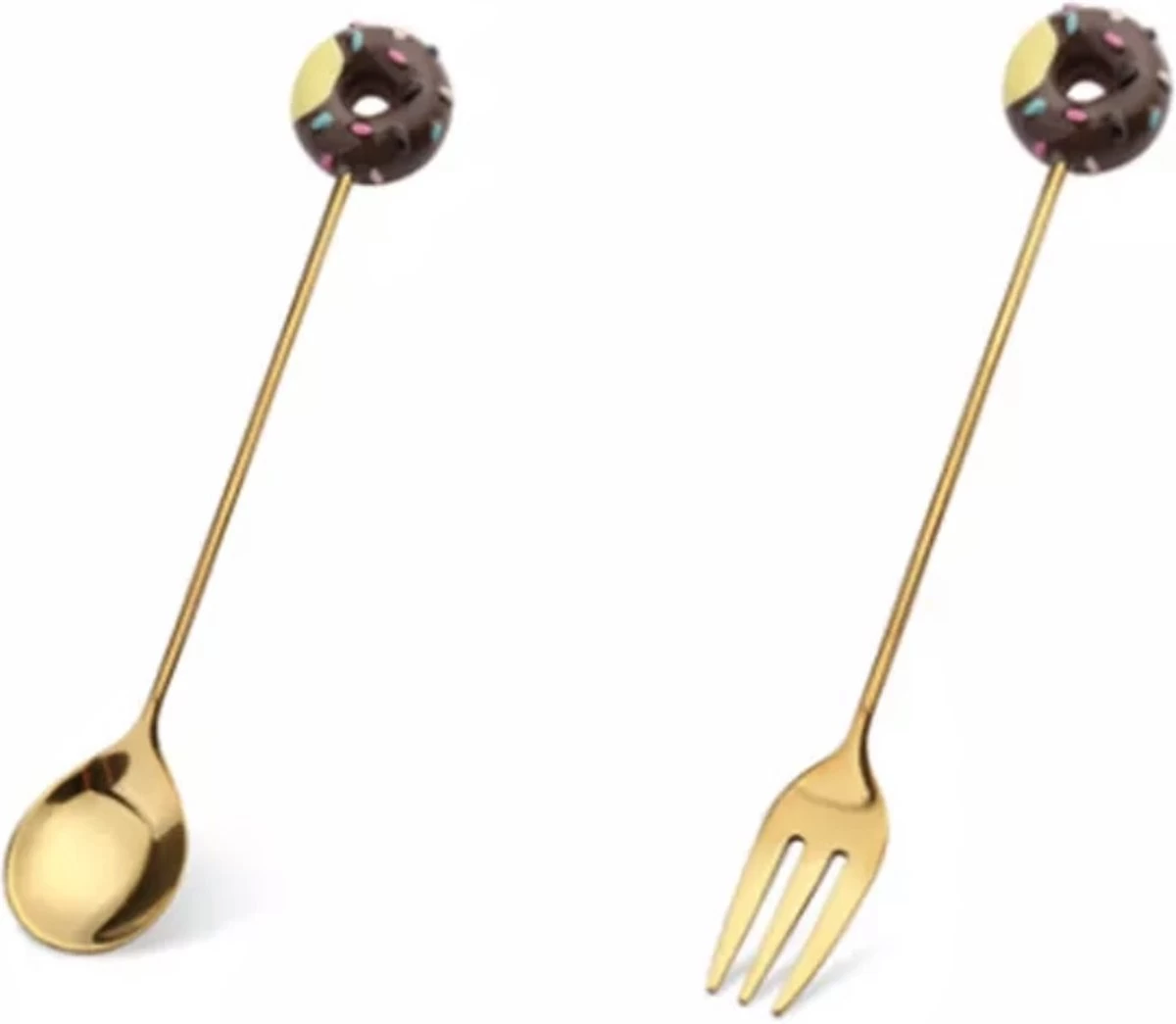 Fourchette Cuillère à Dessert - Donut - Inox - Arts De La Services De Table - Couleurs - Cuillères à Dessert 1 Fourchette Cuillère à Dessert - Donut - Inox - Arts De La Services De Table - Couleurs - Cuillères à Dessert