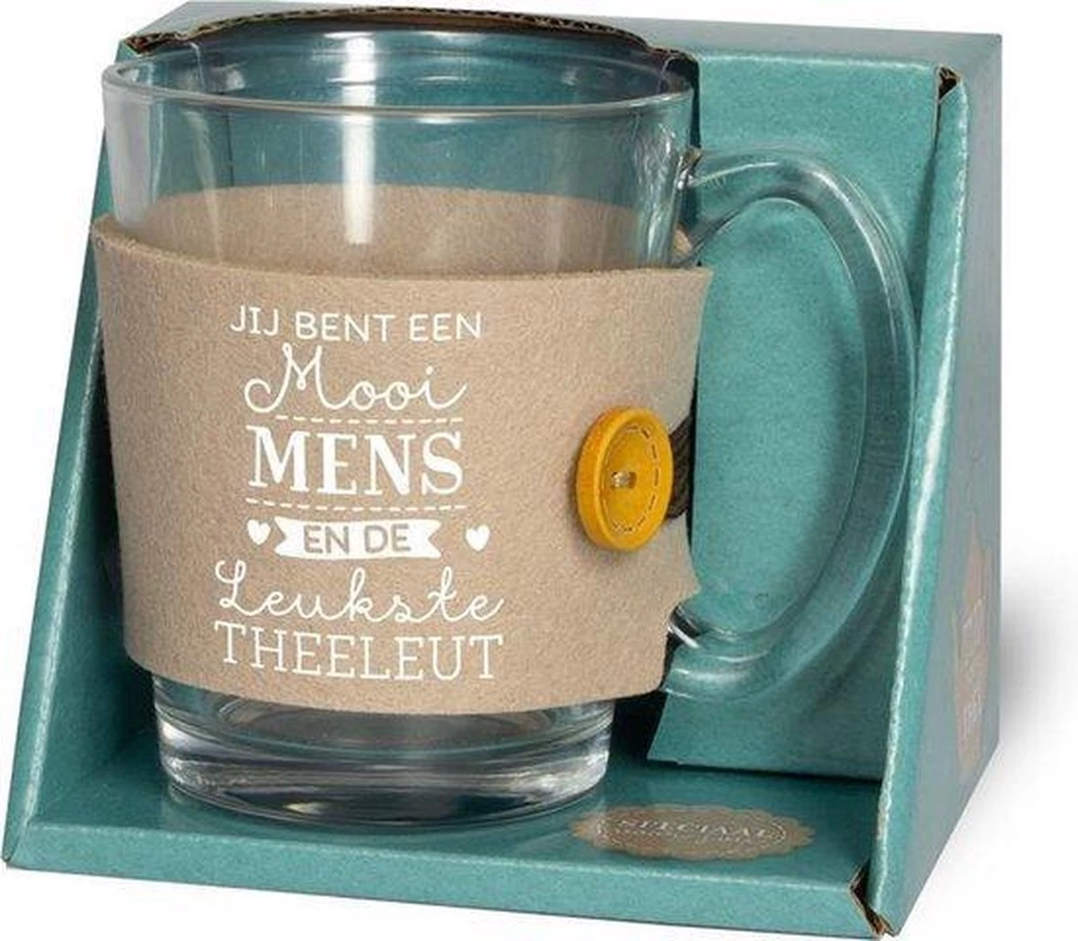 Verre à Thé - Vous êtes Une Belle Personne Et L'amateur De Thé Le Plus Gentil - Rempli De Caramels Emballés - Avec Un Ruban De Soie Avec Le Texte "Surtout Voor Jou" Dans Une Boîte Cadeau Avec Un Ruban Coloré 1 Verre à Thé - Vous êtes Une Belle Personne Et L'amateur De Thé Le Plus Gentil - Rempli De Caramels Emballés - Avec Un Ruban De Soie Avec Le Texte "Surtout Voor Jou" Dans Une Boîte Cadeau Avec Un Ruban Coloré