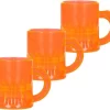 50x Verre à Liqueur / Verres De Verres UV Orange Fluorescent / Verres Avec Poignée 2.5cl - Verres à Shot Réutilisables - King's Day / Pub / Bar / Café Shot / Verres à Shot