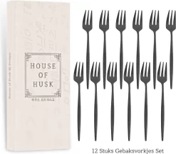 House Of Fourchettes à Dessert Fourchettes à Dessert Noires - Fourchettes à Gâteau - Fourchettes à Pâtisserie - Acier Inoxydable - Fourchettes à Cocktail - 12 Pièces -Fournitures De Cuisine Boutique 1200x1052