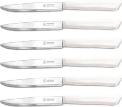 6 Couteaux De Cuisine Italiens - Couteau à Légumes / Couteau à Steak / Couteau De Table, Couverts à Couteaux (Wit)
