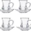 Set De 8 Verres à Thé Marocains Avec Soucoupe 125 Ml - Tasses à Thé/tasses à Café En Verre - Tasse Et Soucoupe Transparentes