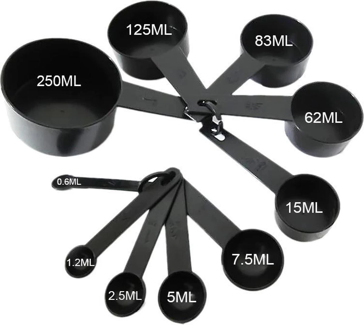 10 Pièces En Cuillères à Mesurer Et Mesure Coupes -Complete Verres Doseurs Set -mesure Cuillère Set- Coupes De Mesure-Mesureur Instruments- Multi Usage Cuillères 4 10 Pièces En Cuillères à Mesurer Et Mesure Coupes -Complete Verres Doseurs Set -mesure Cuillère Set- Coupes De Mesure-Mesureur Instruments- Multi Usage Cuillères – Image 4