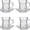 Set De 12 Verres à Thé Marocains Avec Soucoupe 125 Ml - Tasses à Thé/tasses à Café En Verre - Tasse Et Soucoupe Transparentes