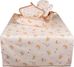 Clayre & Eef Pot 20x20 Cm Beige Katoen Croissant Et Café Cache-pot Cache-pot Aide à La Vidange Cache-pot -Fournitures De Cuisine Boutique 1200x1083 5