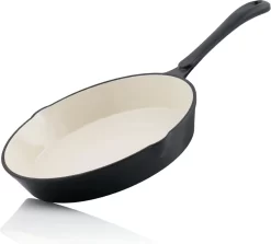Ahlzeit Cocotte En Fonte émaillée, Ø 24 Cm, Blue Berry, Cocotte En Fonte Avec Deux Becs Verseurs, Cocotte En Fonte, Poêle émaillée, Poêle à Steak, Poêle, Fonte émaillée