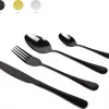 Set De Couverts Dymund 1 Personne - (4 Pièces) Couverts - Cuillère, Couteau, Fourchette Et Cuillère - Acier Inoxydable - Zwart