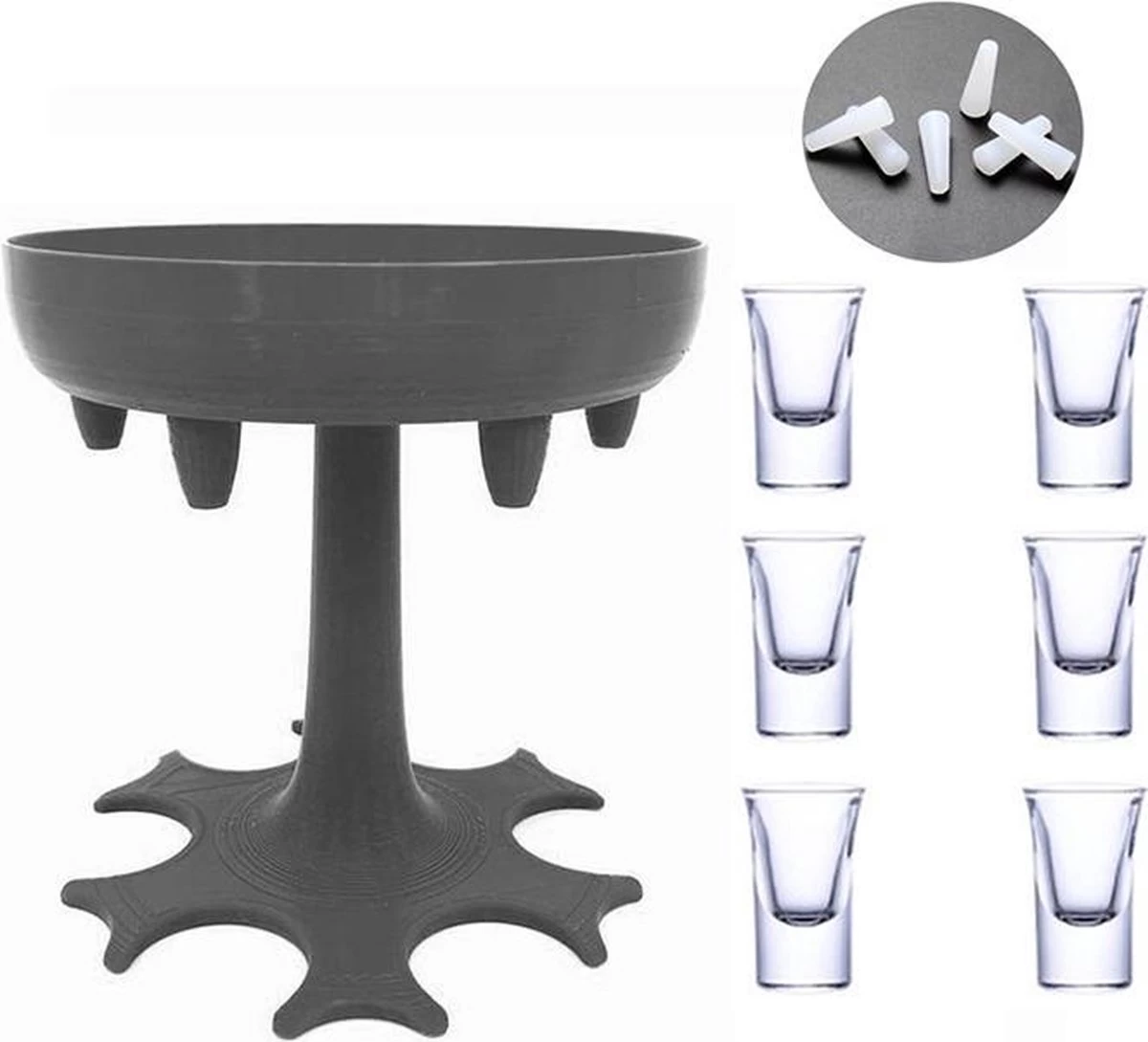 Fontaine à Shot Grijs Comprenant 6 Verres à Shot Transparent + Bouchons De Fuite - Shot Maker - Distributeur De Shot - Verseur - Shots - Verres à Shot - Distributeur - Boisson - Fête - Idée Cadeau Originale - Fontaine à Shot 1 Fontaine à Shot Grijs Comprenant 6 Verres à Shot Transparent + Bouchons De Fuite - Shot Maker - Distributeur De Shot - Verseur - Shots - Verres à Shot - Distributeur - Boisson - Fête - Idée Cadeau Originale - Fontaine à Shot
