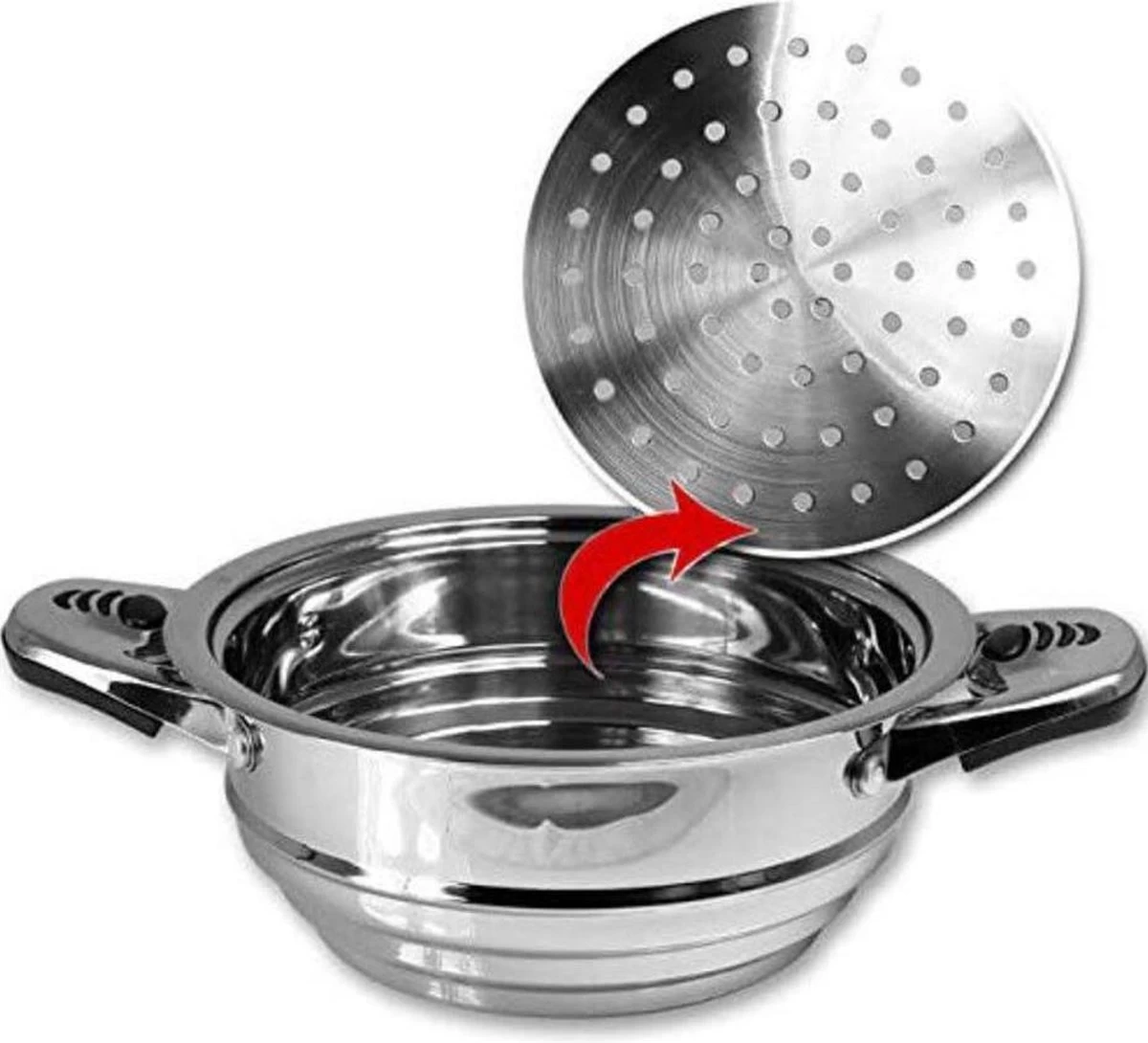 Royal Swiss - Pan Induction 16 Pièces Avec Couvercle En Verre - Casserole / Casserole / Poêle En Acier Inoxydable - Sans PFAS 4 Royal Swiss - Pan Induction 16 Pièces Avec Couvercle En Verre - Casserole / Casserole / Poêle En Acier Inoxydable - Sans PFAS – Image 4