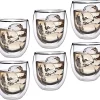 Verre Thermo à Double Paroi Feelino 6 X 320 Ml Avec Effet Flottant, Verre à Thé / Verre à Café Pour Cappuchino, Café Au Lait, Thé, Thé Glacé, Schorle, Desserts Ou Comme Coupe à Glace